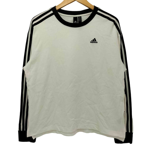 アディダス adidas 23AW スリーストライプス ルーズフィット ロングスリーブクルーネックTシャツ レディース JPN:L