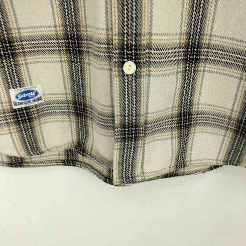 ショット Schott HEAVY NEL CHECK SHIRT ヘビーネルチェックシャツ メンズ JPN:L