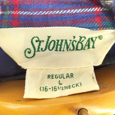 セントジョンズベイ STJOHNS BAY 90S ヘビーネルシャツ 裏地キルティング シャツ メンズ JPN:L