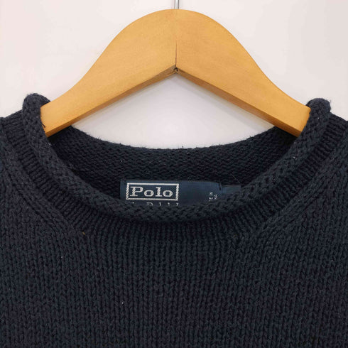 ポロバイラルフローレン Polo by RALPH LAUREN EXCLUSIVE OF DECORATION RL'67 コットンリネン 星条旗 ロールネックニット メンズ import:S