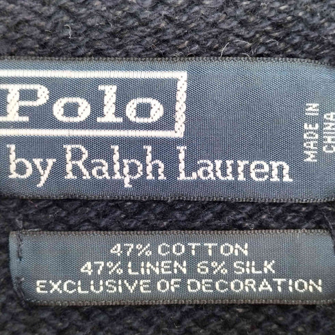 ポロバイラルフローレン Polo by RALPH LAUREN EXCLUSIVE OF DECORATION RL'67 コットンリネン 星条旗 ロールネックニット メンズ import:S