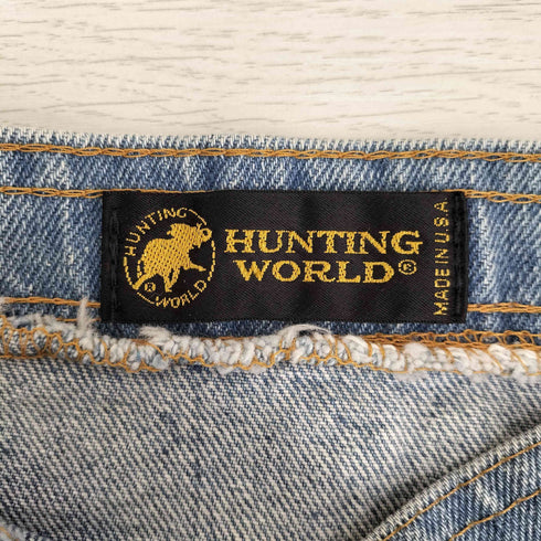 ハンティングワールド HUNTING WORLD USA製 コットン100 ビックロゴ デニムトートバック レディース