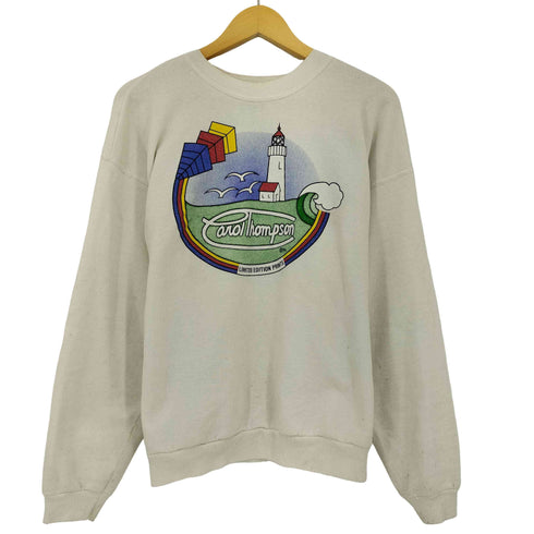 ヘインズ Hanes 90s USA製 イラストプリント クルーネックスウェット メンズ import:XL