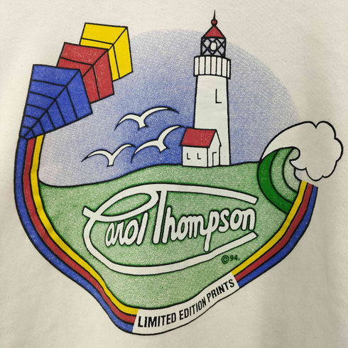 ヘインズ Hanes 90s USA製 イラストプリント クルーネックスウェット メンズ import:XL