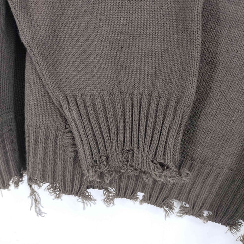 サイトバイヨウジヤマモト syte by Yohji Yamamoto 7G BULKY WOOL DAMAGE V NECK PULLOVER メンズ