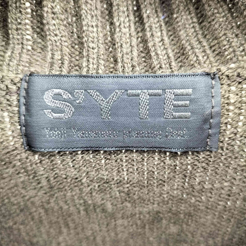 サイトバイヨウジヤマモト syte by Yohji Yamamoto 7G BULKY WOOL DAMAGE V NECK PULLOVER メンズ