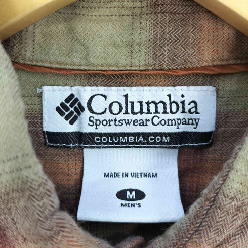 コロンビア Columbia ロゴパッチ ポケット付き チェックシャツ メンズ import:M