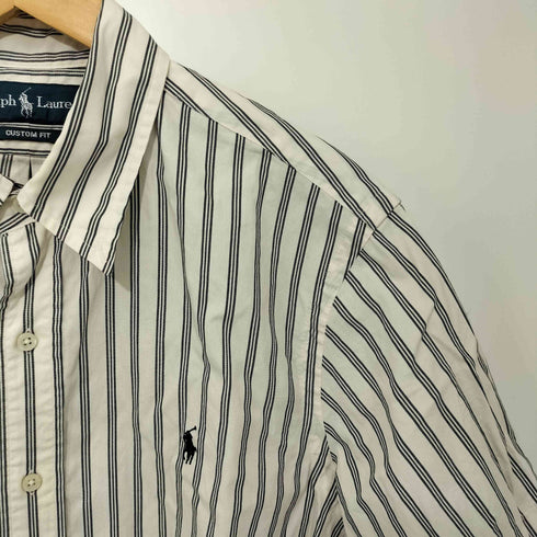 ラルフローレン RALPH LAUREN CUSTOM FIT ストライプ柄S/S シャツ メンズ L