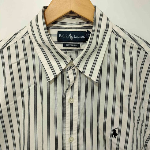 ラルフローレン RALPH LAUREN CUSTOM FIT ストライプ柄S/S シャツ メンズ L