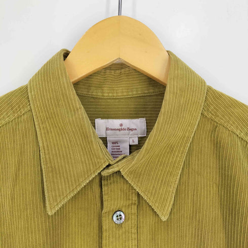 エルメネジルドゼニア Ermenegildo Zegna イタリア製 コーデュロイ シャツ メンズ import:L