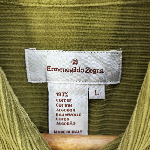 エルメネジルドゼニア Ermenegildo Zegna イタリア製 コーデュロイ シャツ メンズ import:L