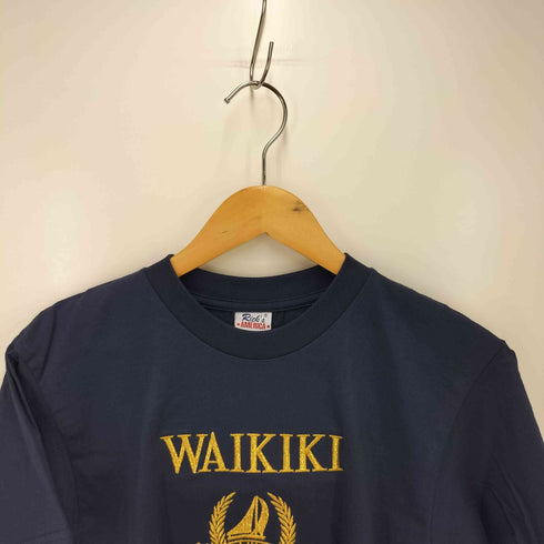 RICK'S AMERICA MADE IN USA フロント刺繍 クルーネックTシャツ WAIKIKI BEACH メンズ import:M