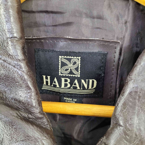 ハバンド HABAND パッチワーク レザージャケット メンズ M