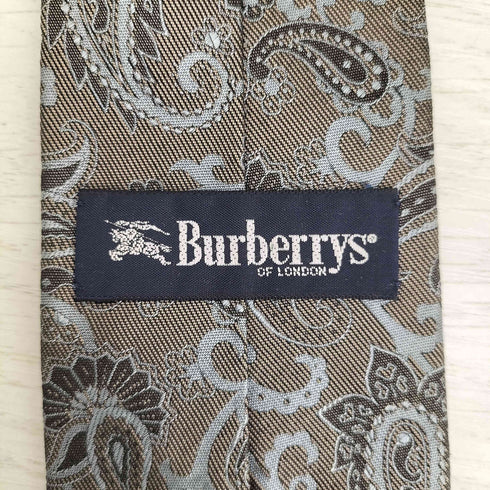 バーバリーズ BURBERRYS ホースロゴ ペイズリー柄 シルク100 ネクタイ メンズ