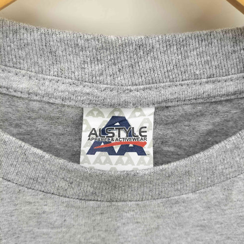 00S ALSTYLEボディ両面プリント クルーネックTシャツ 霜降り メンズ import:S