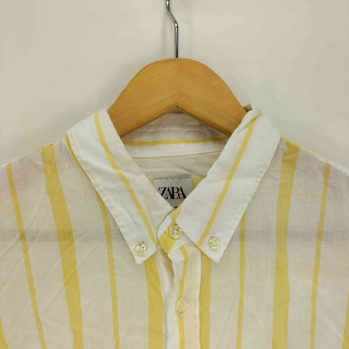 ザラ ZARA RELAXED FIT B.D L/S ストライプ シャツ メンズ import:L