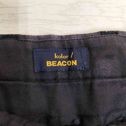 カラービーコン kolor BEACON チェック 1タック テーパードパンツ メンズ JPN:1