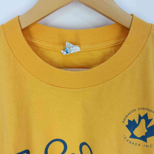 ギルダン GILDAN 90s カナダ製 シングルステッチ 企業ロゴ クルーネックTシャツ メンズ import:XL