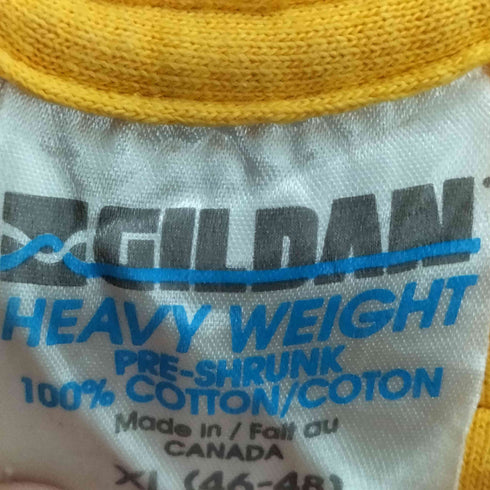 ギルダン GILDAN 90s カナダ製 シングルステッチ 企業ロゴ クルーネックTシャツ メンズ import:XL
