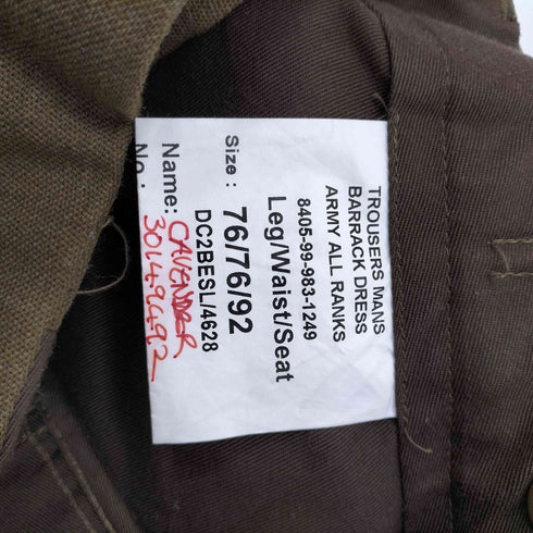 ブリティッシュアーミー BRITISH ARMY BARRACK DRESS ALL RANKS TROUSERS バラックドレストラウザーズパンツ ミリタリーパンツ メンズ