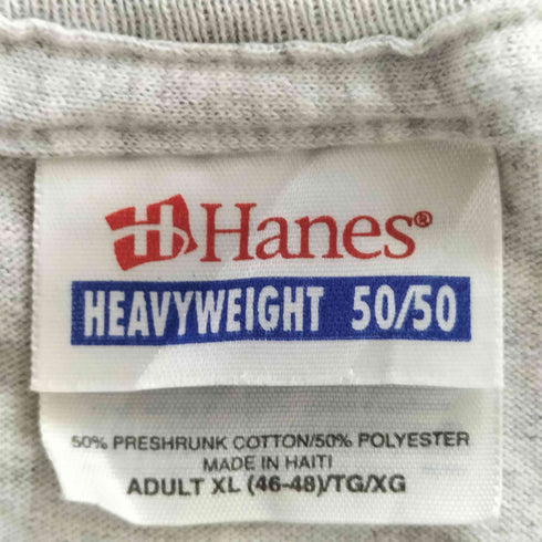 ヘインズ Hanes 90-00s HEAVYWEIGHT 50/50 フロントプリント クルーネックTシャツ メンズ import:XL
