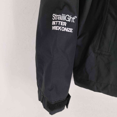 ストレイト STRAIIIGHT TEX-LOGO ANORAK JACKET BLACK メンズ JPN:XL