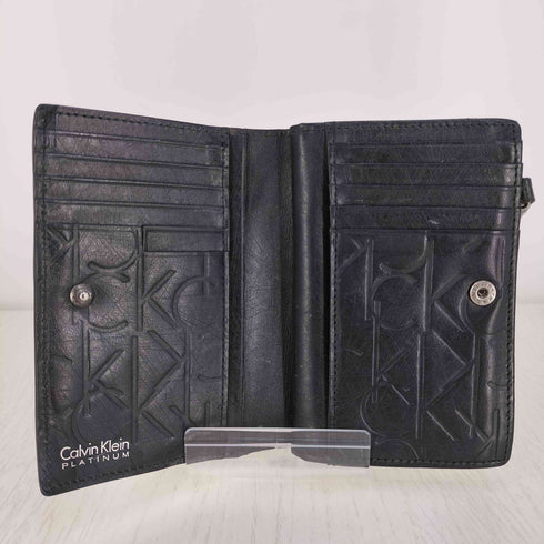 カルバンクラインプラチナ CALVIN KLEIN PLATINUM ロゴプレート 二つ折り財布 メンズ
