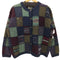 エディーバウアー Eddie Bauer 00S Legendタグ Deer bay Patchwork マルチカラー パッチワークウールカーディガン レディース import:XL