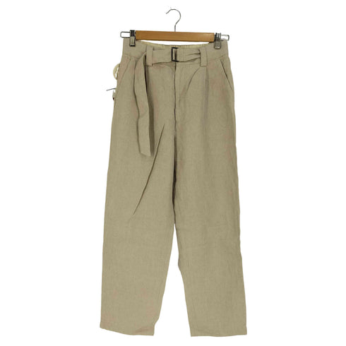 モリスアンドサンズ MORRIS & SONS リネン ベルテッド テーパードパンツ レディース JPN:1