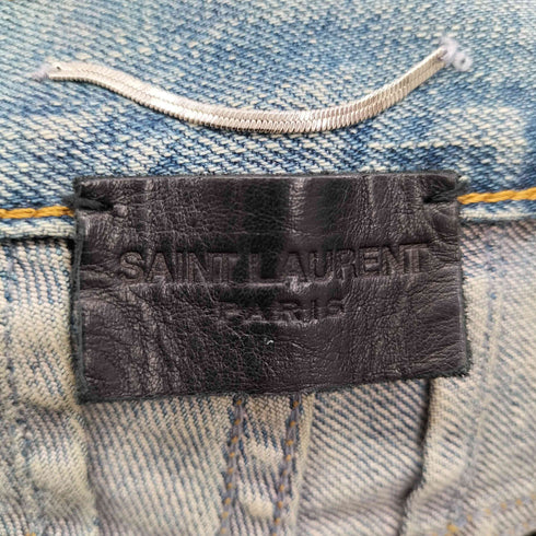 サンローランパリ SAINT LAURENT PARIS エディ期 ニークラッシュ ダメージ加工 デニムパンツ メンズ 28