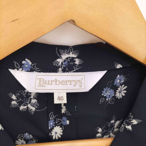 バーバリーズ BURBERRYS 80-90s 白タグ フロントタック ショールカラー シャツワンピース レディース EUR:40