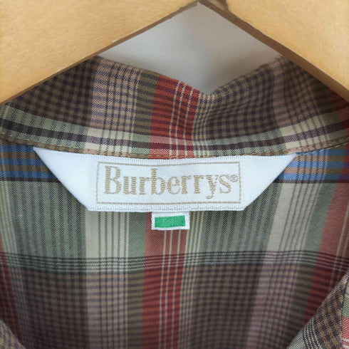 バーバリーズ BURBERRYS 80-90s 白タグ S/S タータンチェック シャツ レディース