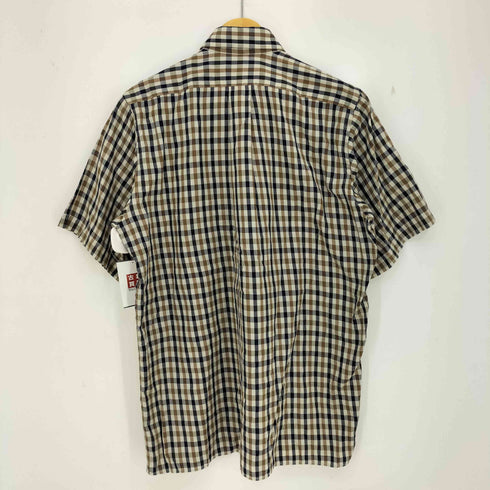 アクアスキュータム AQUASCUTUM チェック柄 半袖 ボタンダウンシャツ メンズ import:S