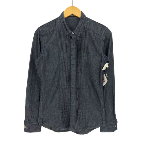 ゴーサンゴーイチプールオム 5351 POUR LES HOMMES C/Si ムラ糸 デニムピンタックシャツ メンズ JPN:1
