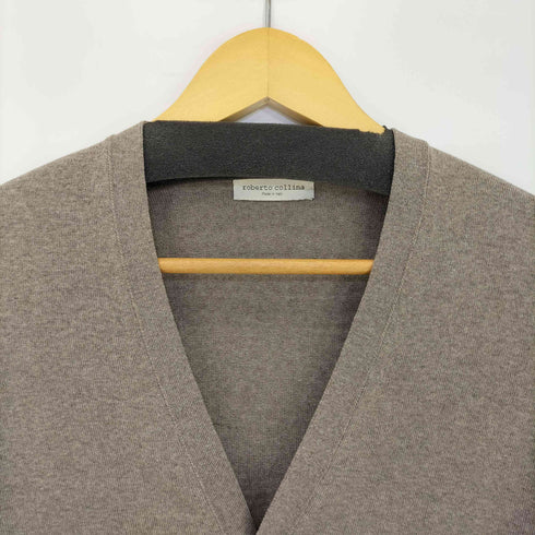 ロベルトコリーナ ROBERTO COLLINA ウール エルボーパッチ カーディガン メンズ EUR:46