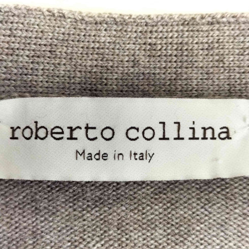 ロベルトコリーナ ROBERTO COLLINA ウール エルボーパッチ カーディガン メンズ EUR:46