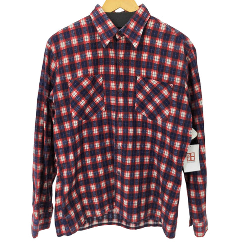 フルーツオブザルーム FRUIT OF THE LOOM 80s ダブルポケットチェックネルシャツ 襟芯 メンズ import:M