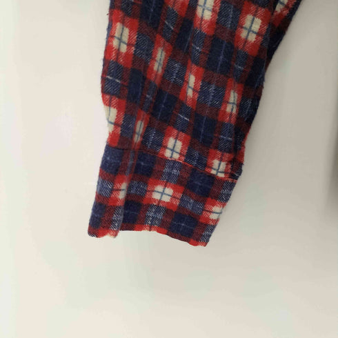 フルーツオブザルーム FRUIT OF THE LOOM 80s ダブルポケットチェックネルシャツ 襟芯 メンズ import:M