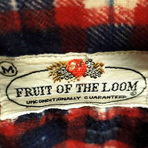 フルーツオブザルーム FRUIT OF THE LOOM 80s ダブルポケットチェックネルシャツ 襟芯 メンズ import:M