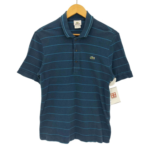 ラコステ LACOSTE 90s ペルー製 鹿の子 ボーダーポロシャツ メンズ 3