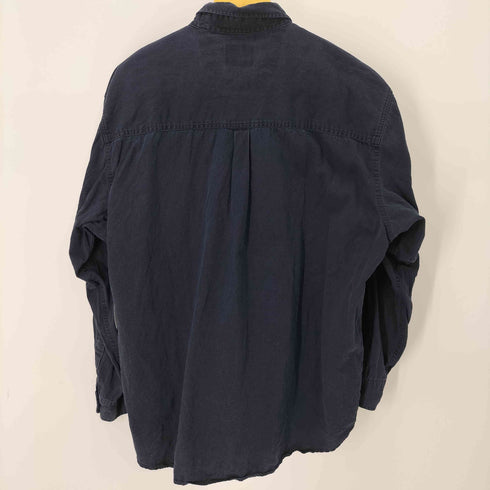 1250 NORTH 刺繍デザイン ワンポケットボタンダウンL/Sシャツ メンズ import:XL