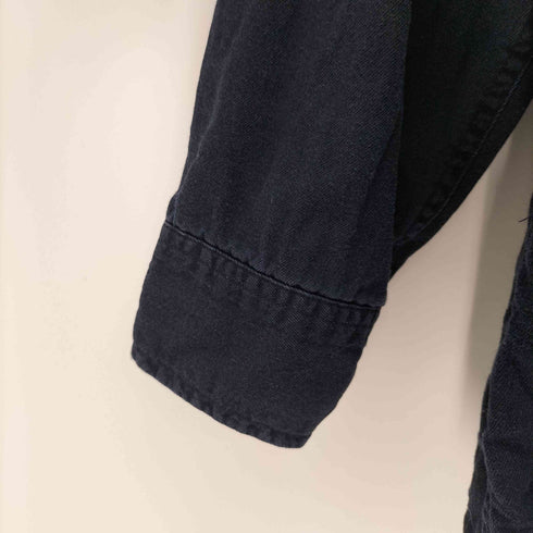 1250 NORTH 刺繍デザイン ワンポケットボタンダウンL/Sシャツ メンズ import:XL