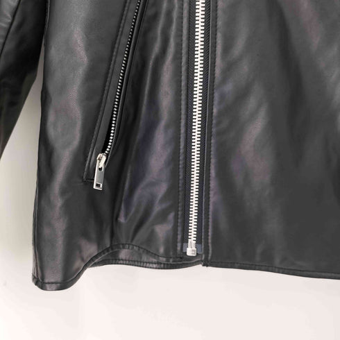 ユニクロ UNIQLO フェイクレザーダブルライダースジャケット メンズ JPN:M