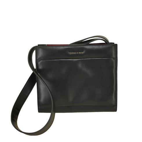 チャールズアンドキース CHARLES&KEITH Angular Bag スクエア レザー ショルダーバッグ レディース