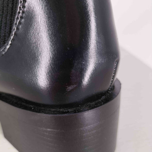 ザラ ZARA エナメルレザータッチ チェルシー ショートブーツ レディース EUR:38