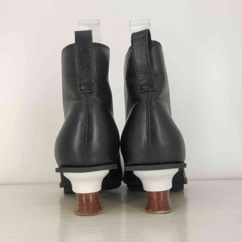 イッセイミヤケ ISSEY MIYAKE UNITE BOOTS デザインヒール レザー サイドゴア ブーツ レディース 25cm
