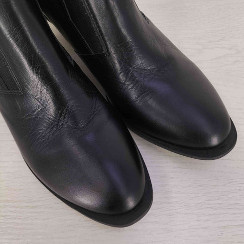 イッセイミヤケ ISSEY MIYAKE UNITE BOOTS デザインヒール レザー サイドゴア ブーツ レディース 25cm