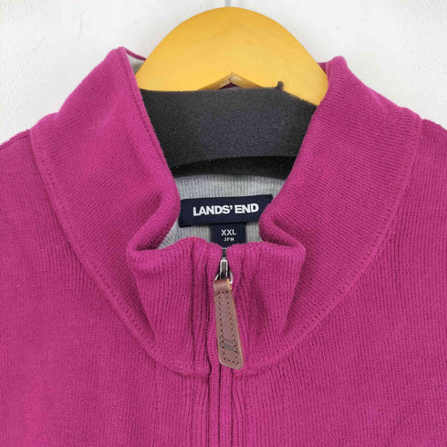 ランズエンド LANDS END コットン ジップアップベスト メンズ JPN:XXL