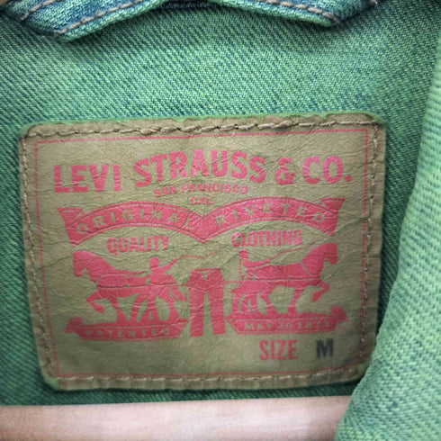 リーバイス Levis 後染め overdye加工 デニムトラッカージャケット メンズ JPN:M