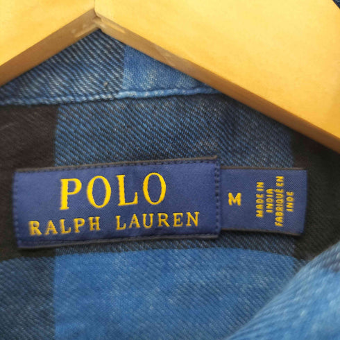 ポロラルフローレン POLO RALPH LAUREN ブロックチェックシャツ ガチャポケ メンズ import:M